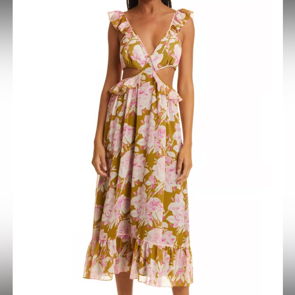 Likely Floral Cutout Katerina Dress Size 6
